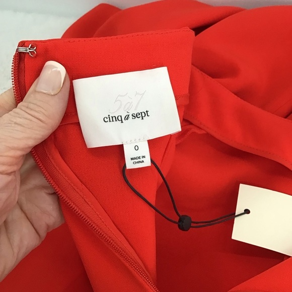 Cinq A Sept Women’s Chic Saphir Pant Grenadine Ruffle Palazzo Party NWT Size 0 - Picture 11 of 13